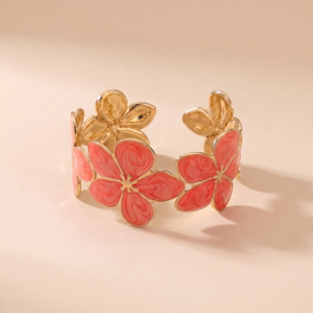 Bracelet Fleur Orange, bracelet en acier inoxydable Maison Orena — vue de face